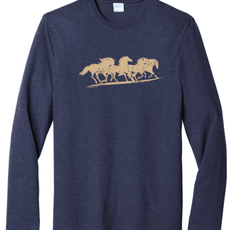 2023 Men's Long Sleeve T-Shirt - Navy with Tan